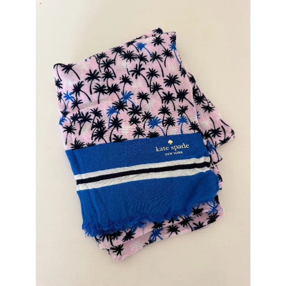 Kate Spade Palm Tree Print Scarf